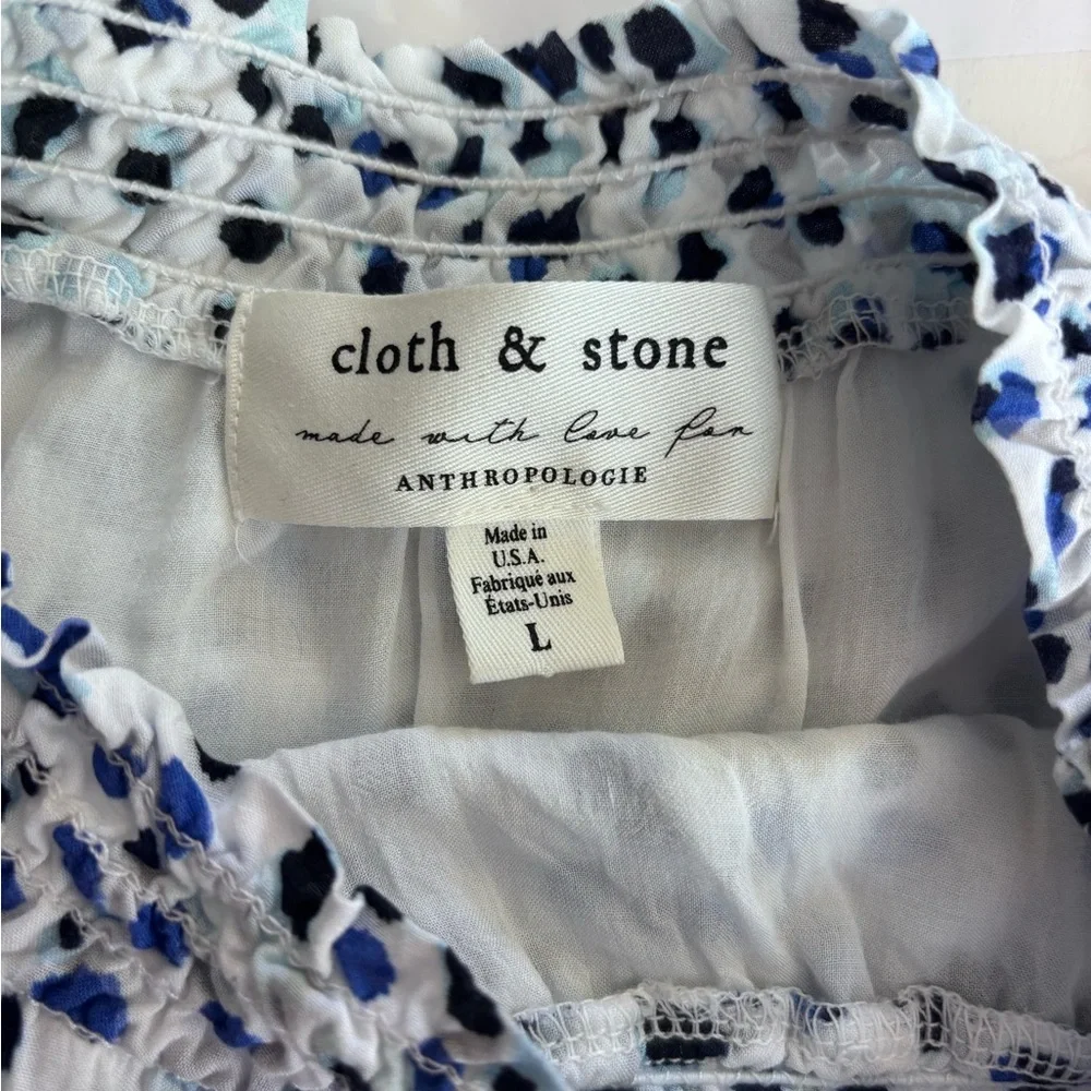 Bella Dahl Smocked Neck Dress by Cloth and Stone Anthropologie Size Large - Picture 2 of 8